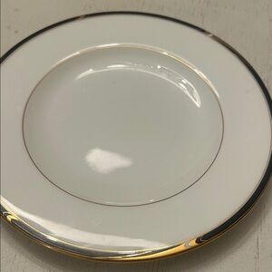 Mikasa academy china black and gold trim bread and butter plate